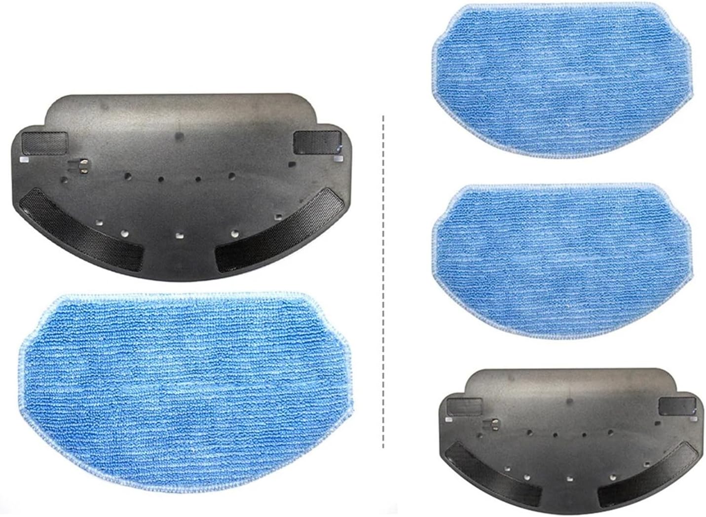 Robot Vacuum Replacement Mop Bracket Pads Kit,Compatible for MAMNV, BR150 BR151 Cleaning Sweeping Machine Wet Mops and Bracket(1 Mop Bracket 1 Rag)