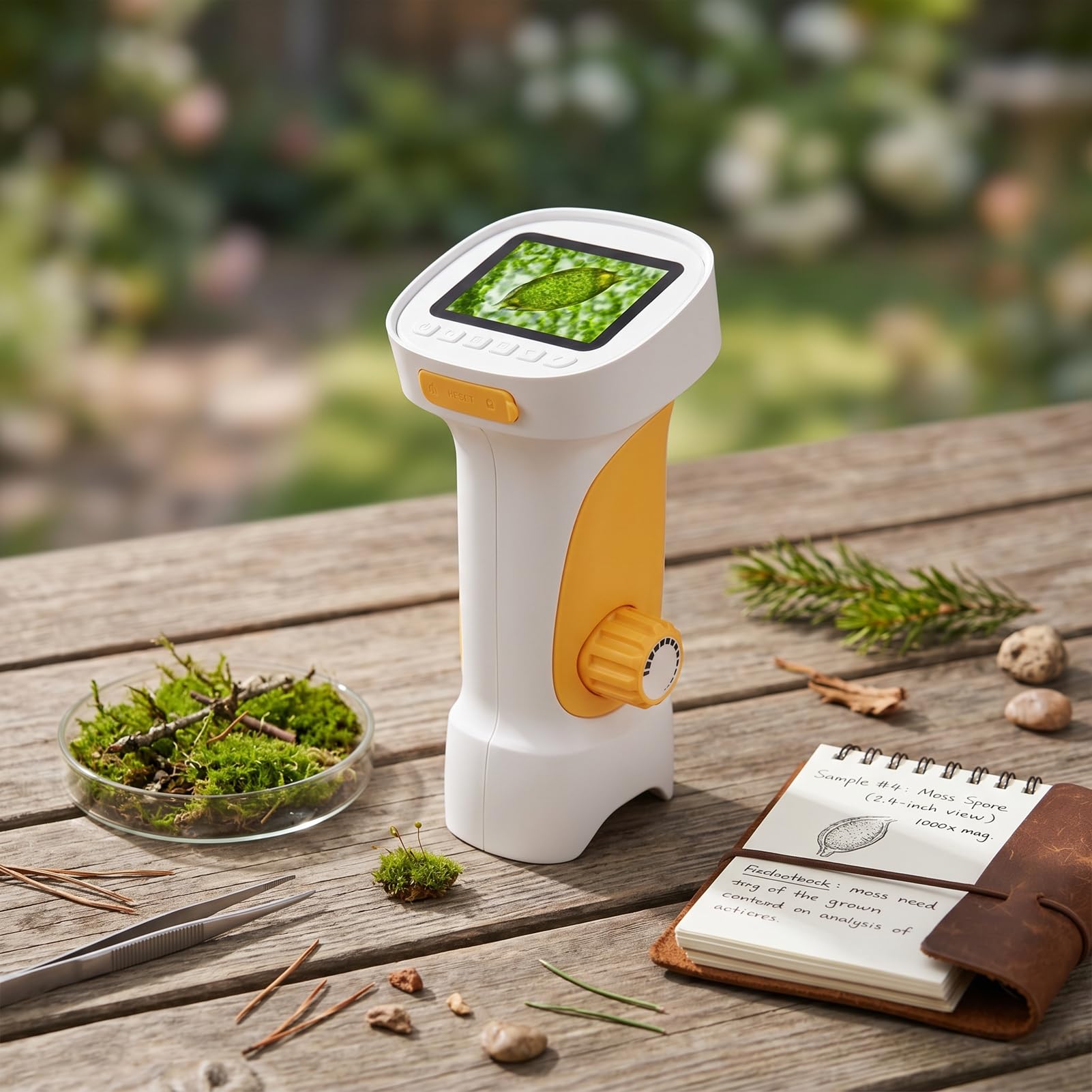 Naroote Microscopio Digital De Bolsillo 2.4 Pulgadas IPS 50-1000X Recargable