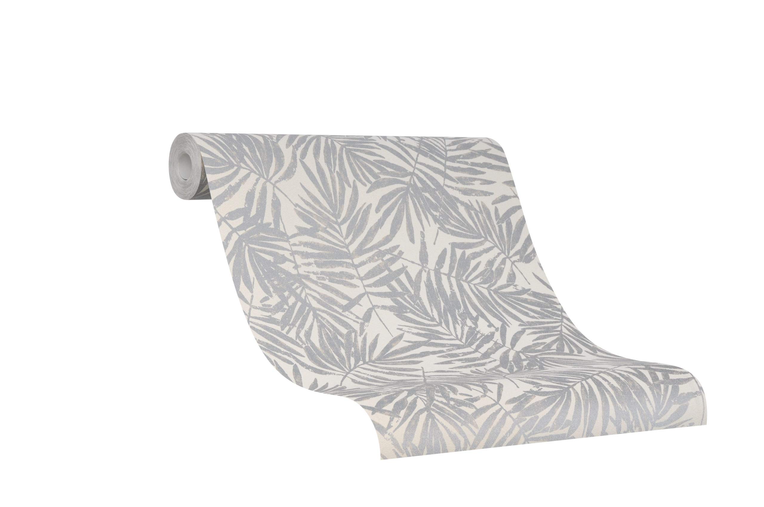marburg La Veneziana Pewter Leaf Wallpaper