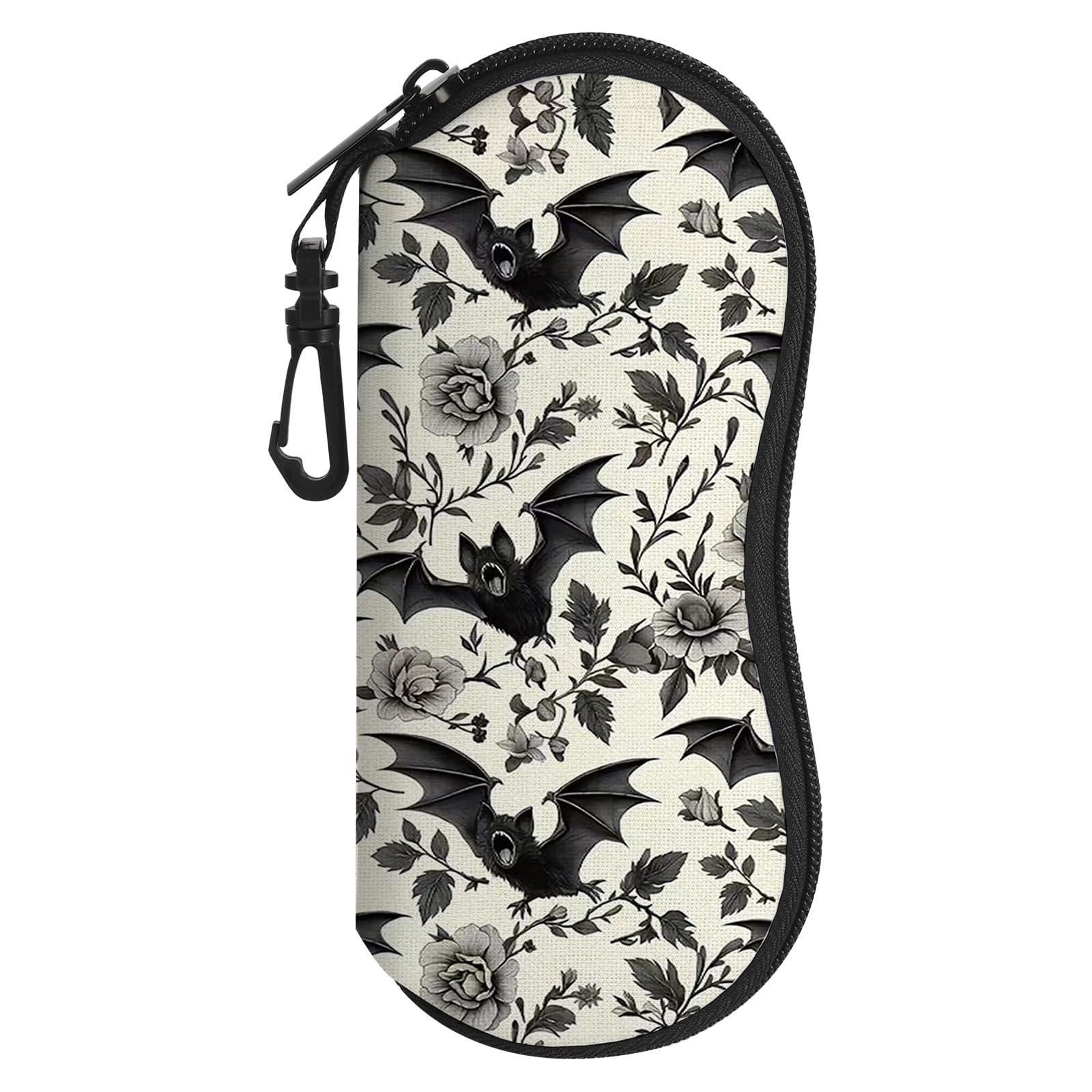 Sunglasses Soft Case, Cute Ultra Light Portable Neoprene Zipper Eyeglass Glasses Case with Belt Clip for Men Women