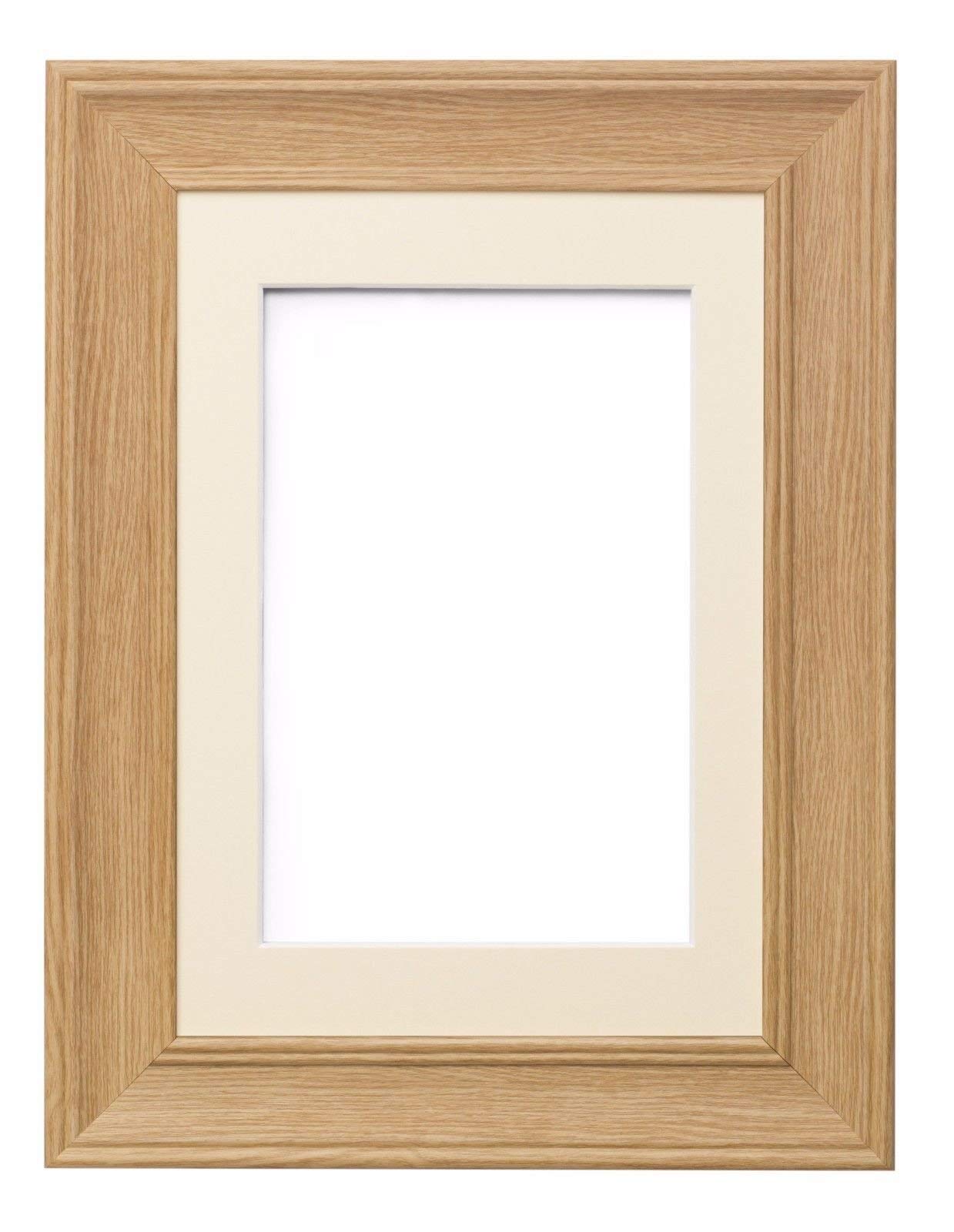 Oak Shabby Chic (SC) Picture/Photo frame with Ivory mount- With a High Clarity Styrene Shatterproof Perspex Sheet- 12"x 10"for 10"x8"pictures