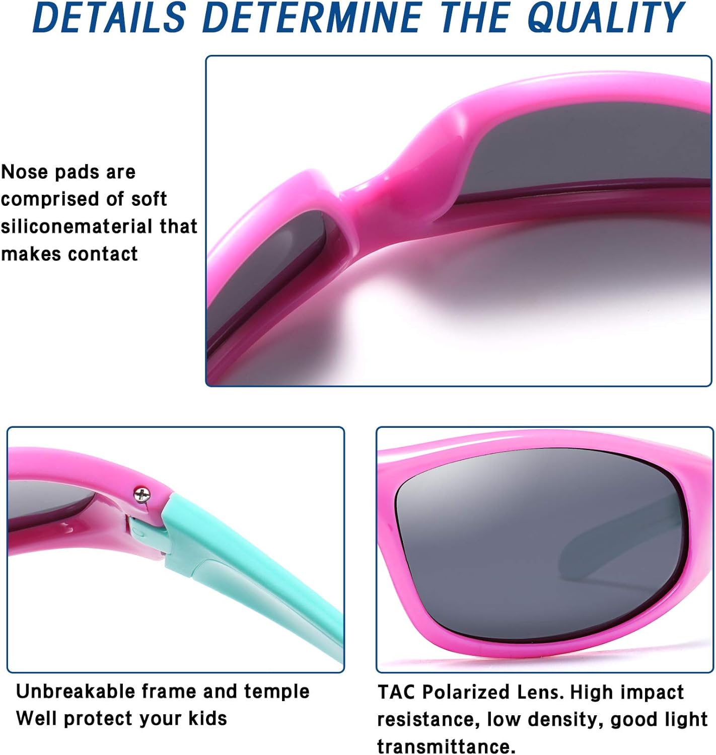 DUCO Kids Sports Sunglasses for Boys Girls 6-10 Aged UV400 Protection Cycling Glasses Baseball Running Unbreakable K001