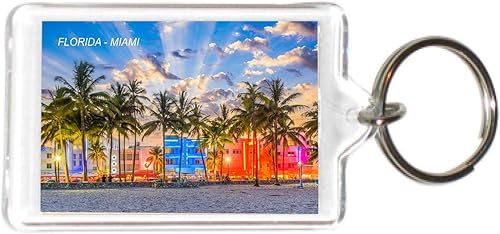 Vista 15 de Florida USA United States - Llaveros acrílicos - 5 Estilo: Miami South Beach #Fl107