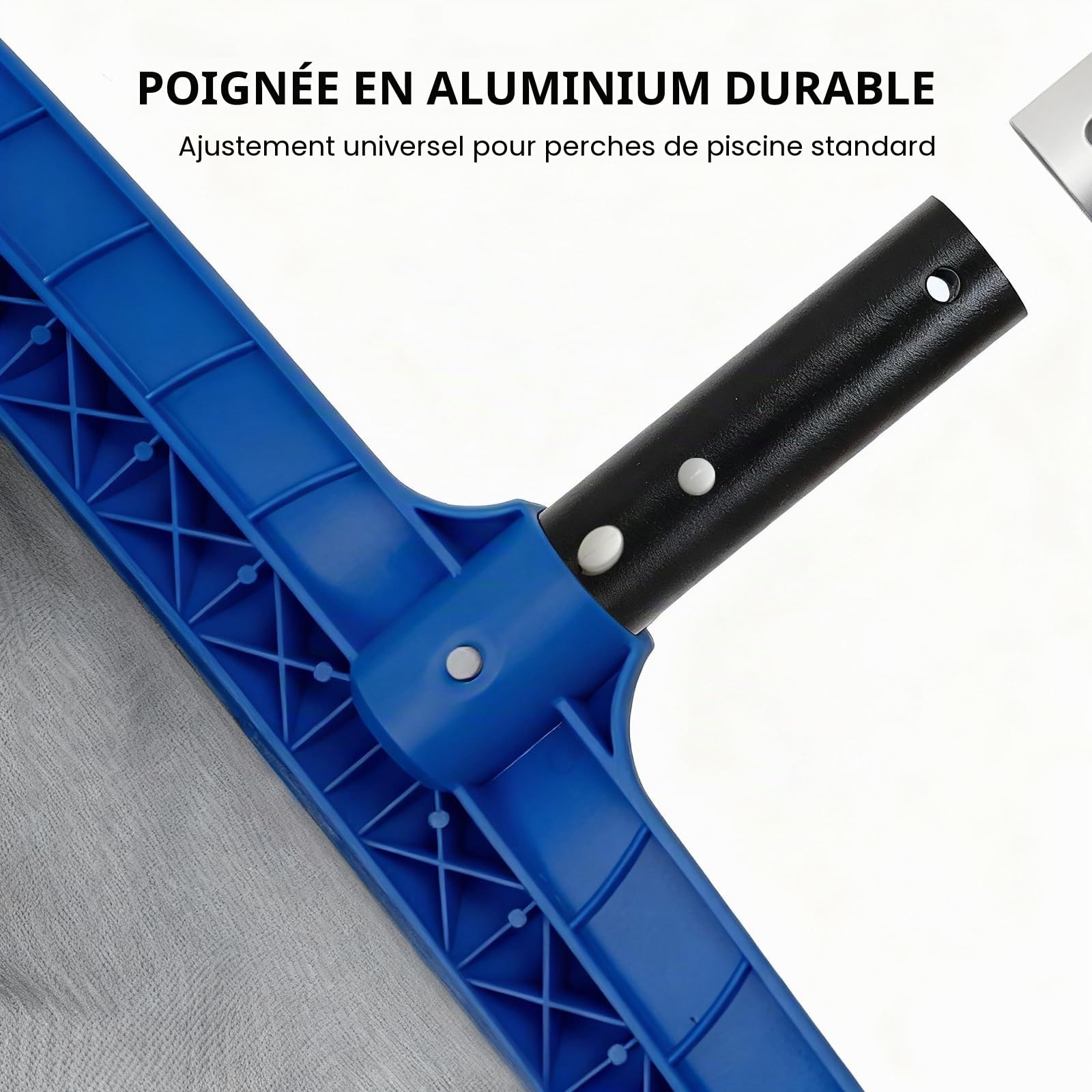 POOLAZA Épuisette de Piscine Maille Fine Auto-Réparatrice 45x25cm | Maille Fine Auto-Réparatrice, Grande Capacité 45x25cm, Sac Profond 40cm, Cadre Renforcé, pour Piscine, Spa, Étang