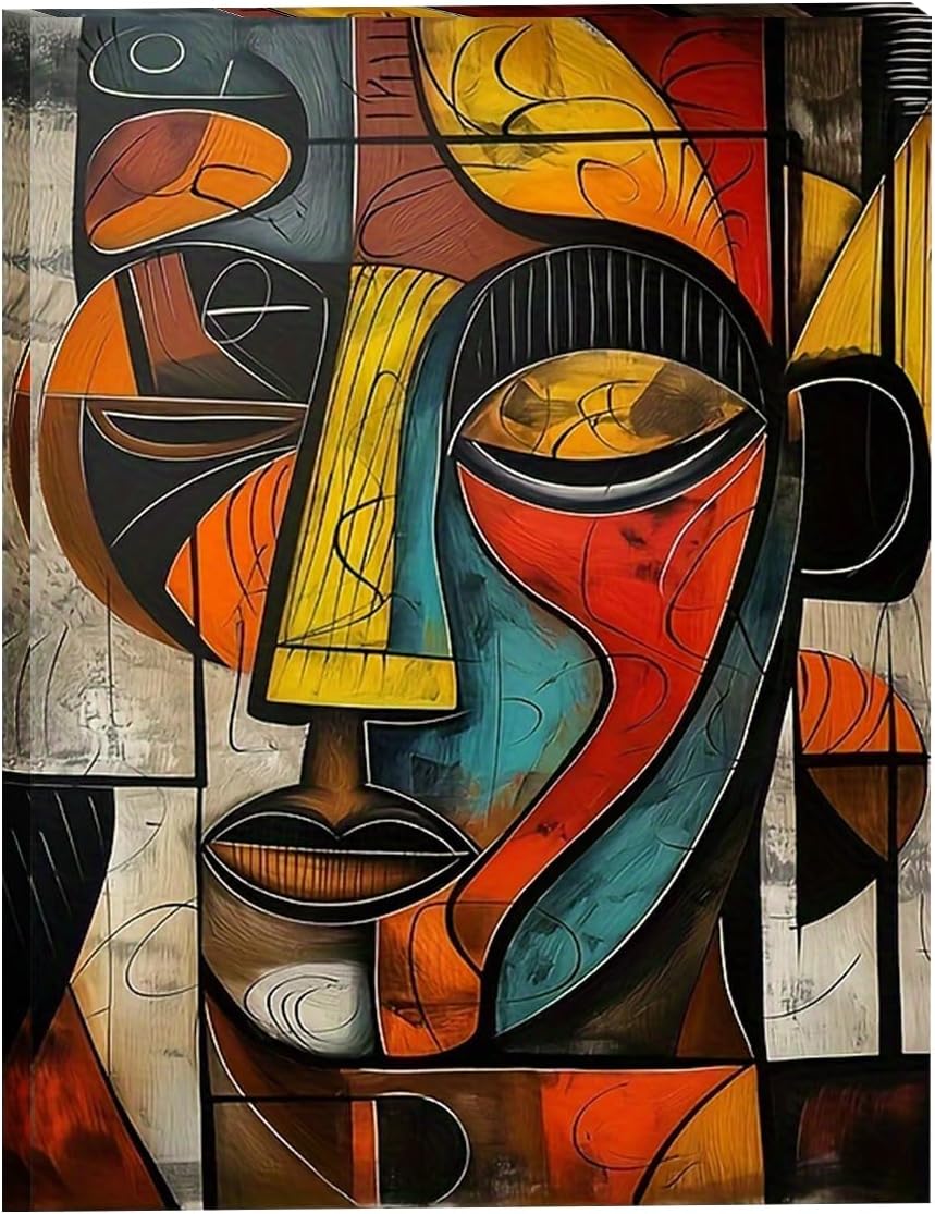 Modern Abstract Canvas Wall Art, Cubist Style, Modern Home Decoration, Elegant And Modern Living Room Painting, Posters For Room Aesthetic