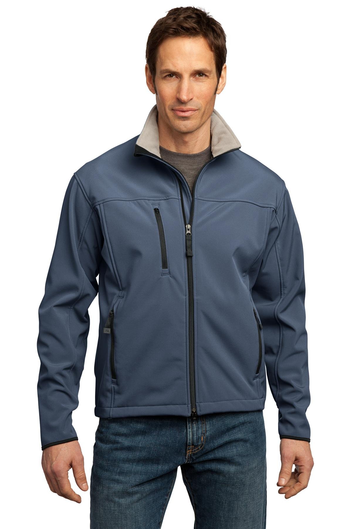 Port Authority J790 Glacier Soft Shell Jacket,Large,Smoke Grey / Chrome