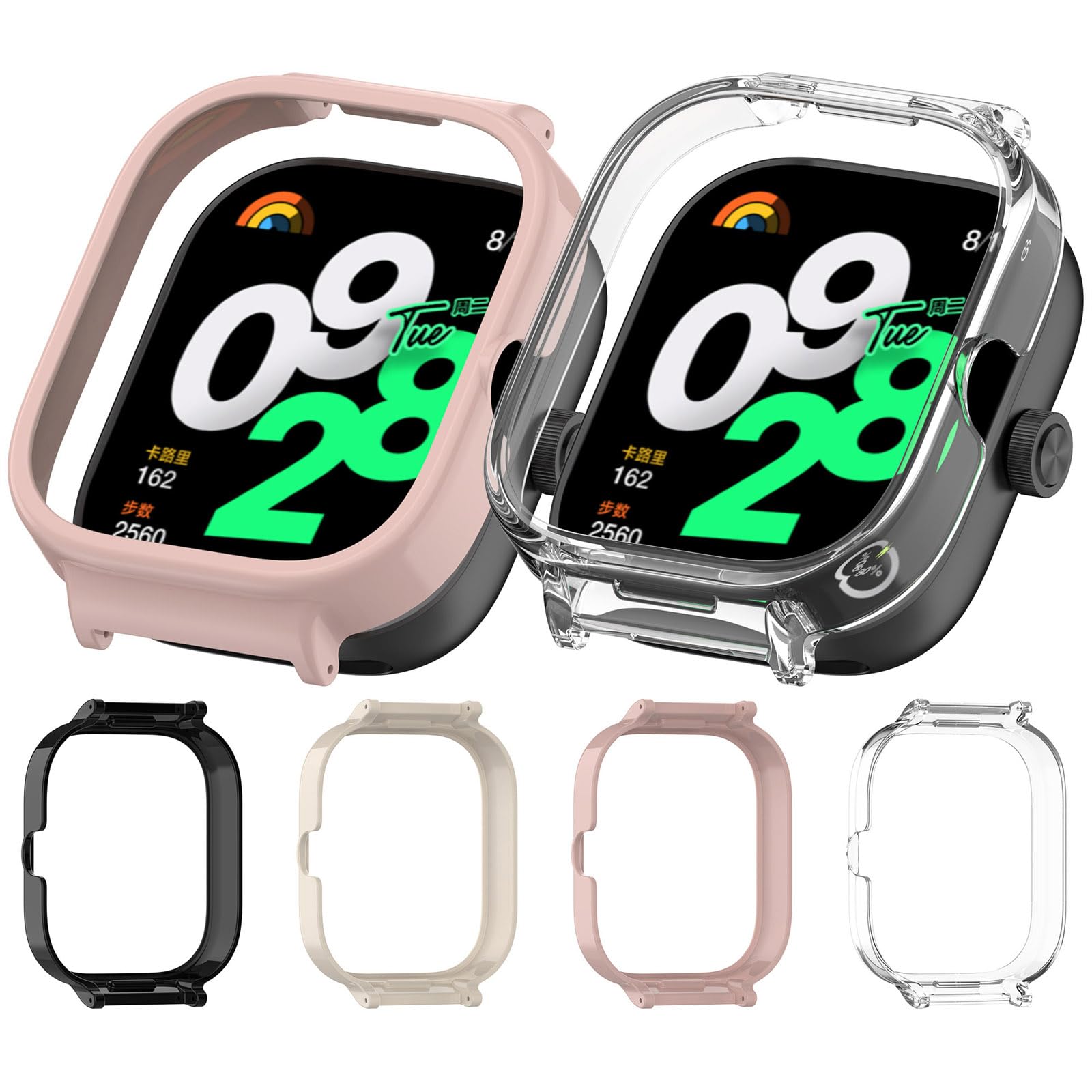 Smartwatch Accessory Half Wrap Case for 20mm Bands Colorful Watch Accessories Simple Installation for Watch 5