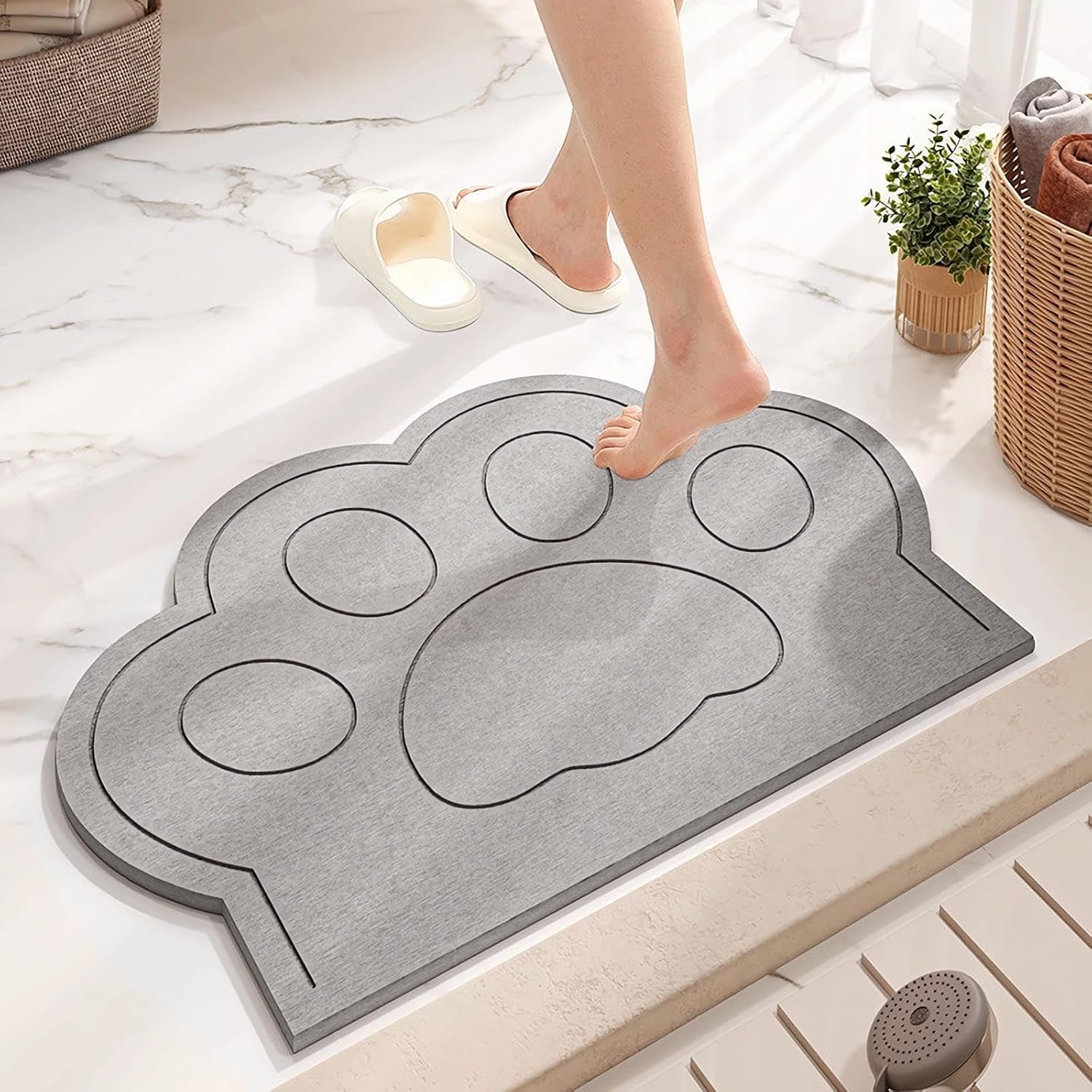 Amazon.com: Taikoory Stone Bath Mat - Diatomaceous Earth Bath Mat Stone Bath Mats for Bathroom ...