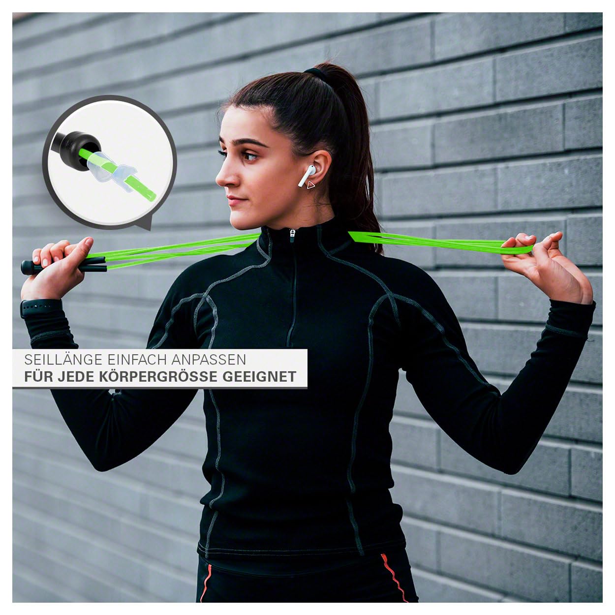 Sport-Tec Springseil Speed Rope-Set, verstellbar, 300 cm, 10 Stück, inkl. Aufbewahrungsbeutel