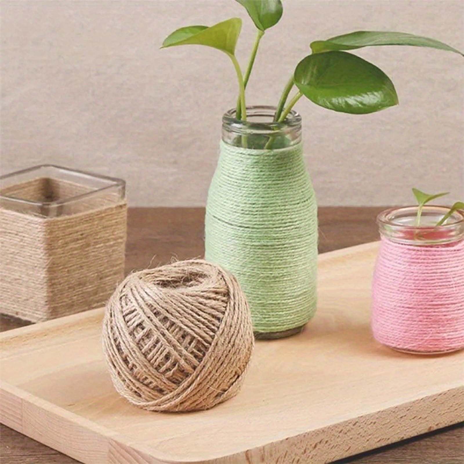 Natürliche Dicke Gartenschnur aus Jute, Starke Juteschnur Rolle 50 Meter, Vielseitige Juteschnur für Basteln, Gartenarbeit, Geschenkverpackung, Materialverpackung, Hochzeit und Weihnachtsde(Size:12MM)