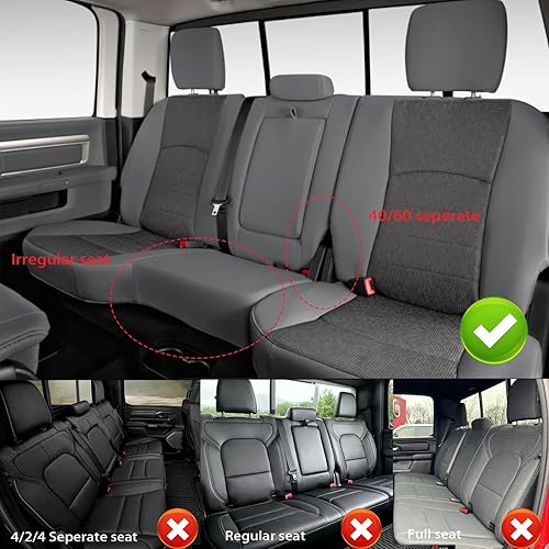 Miniatura 4 de AOMSAZTO Fundas de asiento personalizadas para Toyota Tundra 2022, 2023, 2024, CrewMax y doble cabina, juego completo de fundas de asiento de cuero