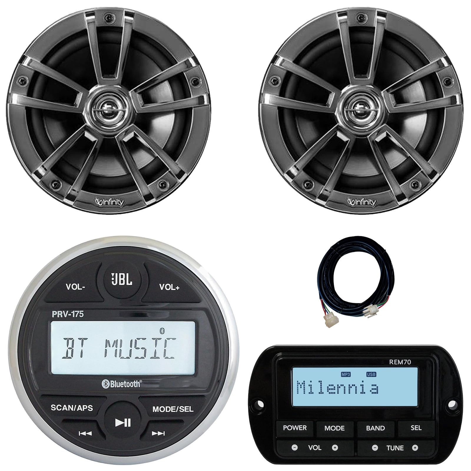 Amazon.com: JBL PRV-175 Marine Gauge Hole Mount USB Bluetooth AM