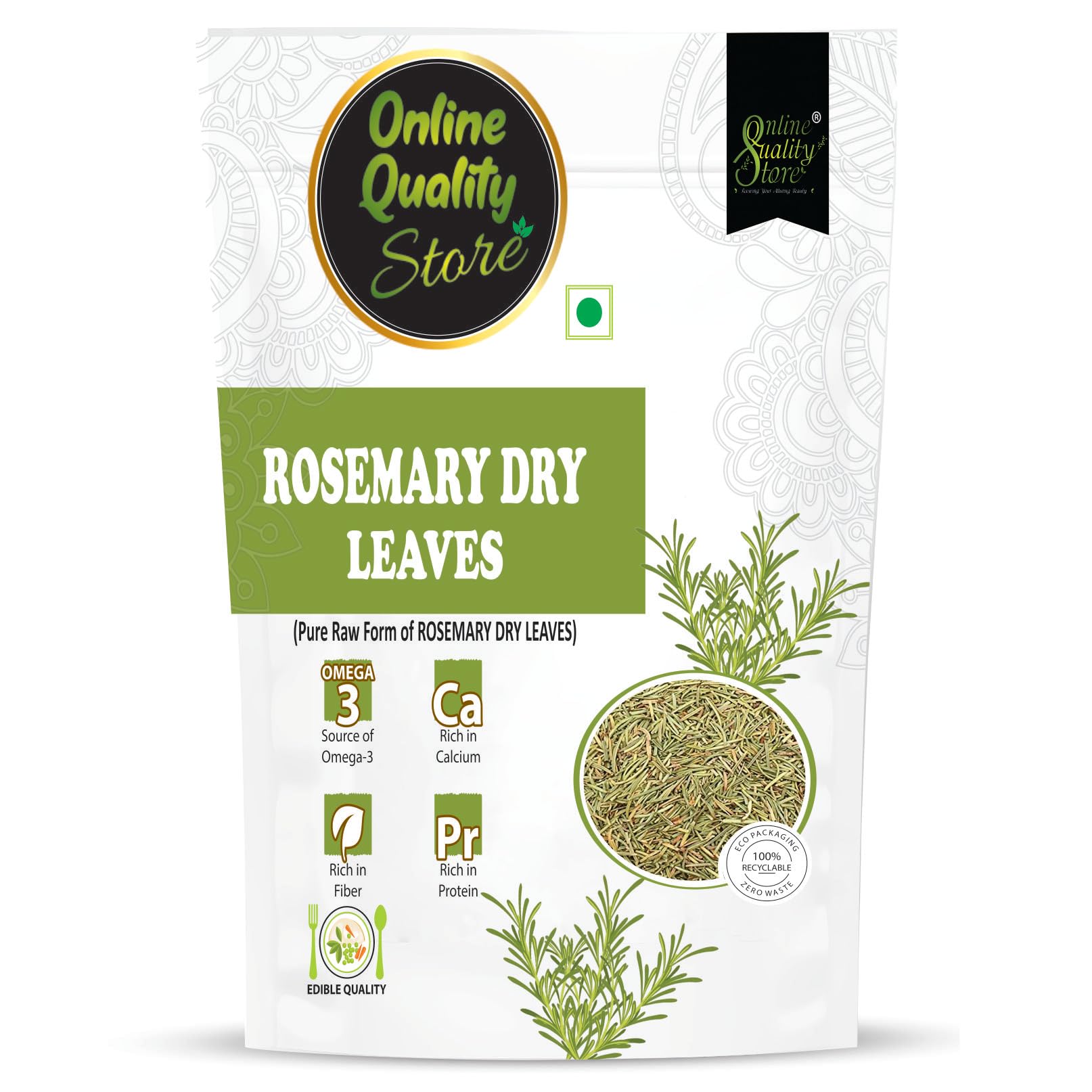 Online Quality Store Pure Rosemary Leaves - Freshly Dried, Culinary Grade - 100g || All-Natural ||Perfect for Seasoning (B0D5VNXDJR) Amazon Price History, Amazon Price Tracker