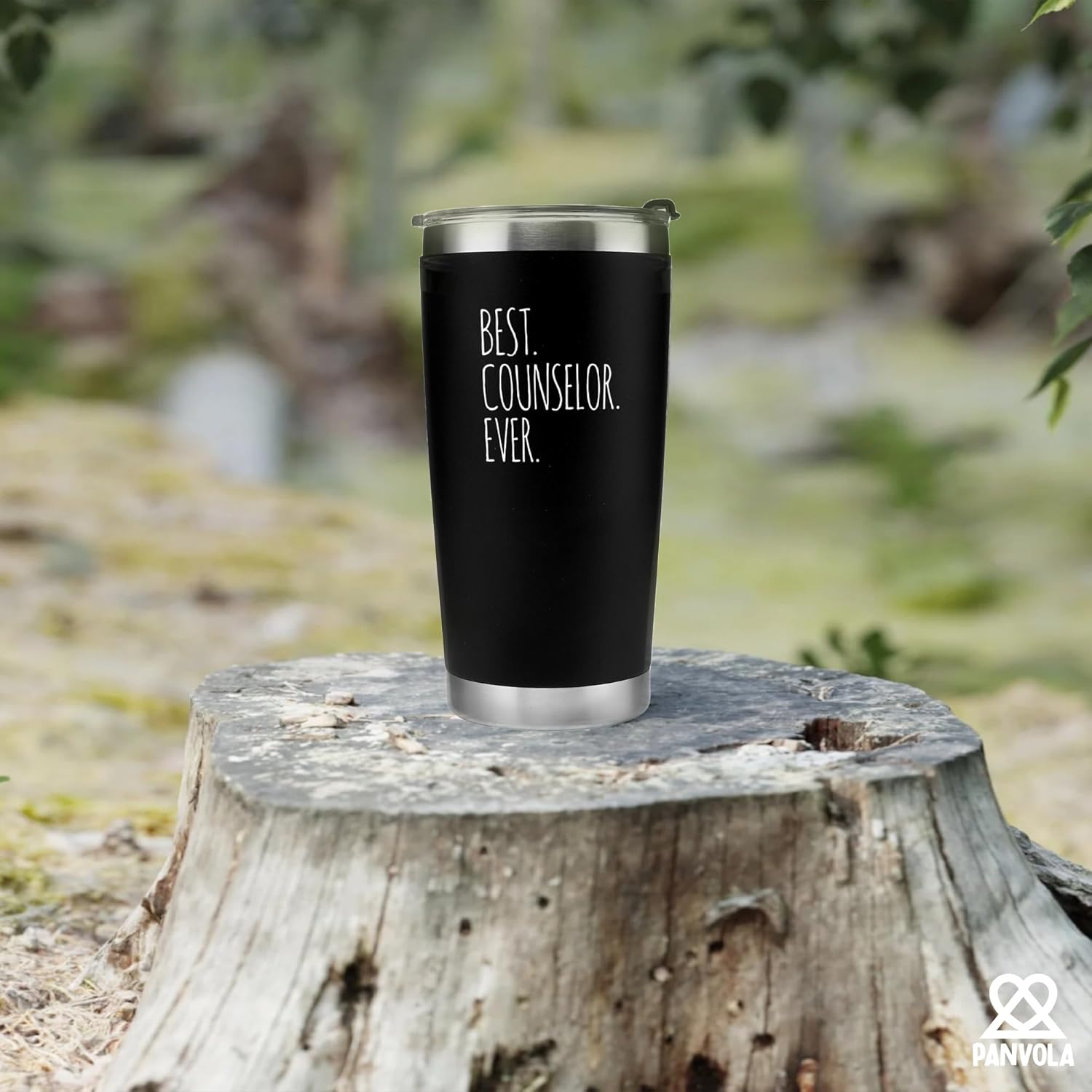 Panvola Best Counselor Ever Mental Health Therapist School Counselor Gifts Marriage Teacher Psychologist Vacuum Insulated Tumbler Stainless Steel With Removable Lid ad Straw 20 oz Black - Image 6