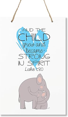 Miniatura 9 de LifeSong Milestones Letreros de decoración de pared de elefante para niños, dormitorio, guardería, pasillos, habitación de niños y niñas, tamaño de