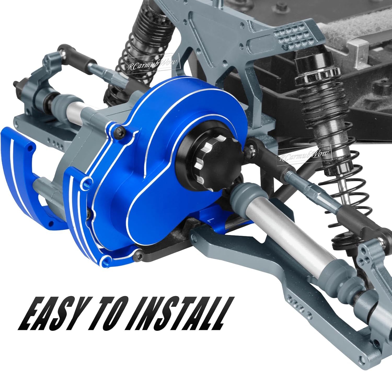 RC Transmission Complete Upgrades Part for 1/10 Slash 2WD(VXL),Rustler 2WD(VXL),Stampede 2WD(VXL),Bandit 2WD(VXL),Alloy Aluminum Gearbox,Replace #3695,Navy Blue &Titanium