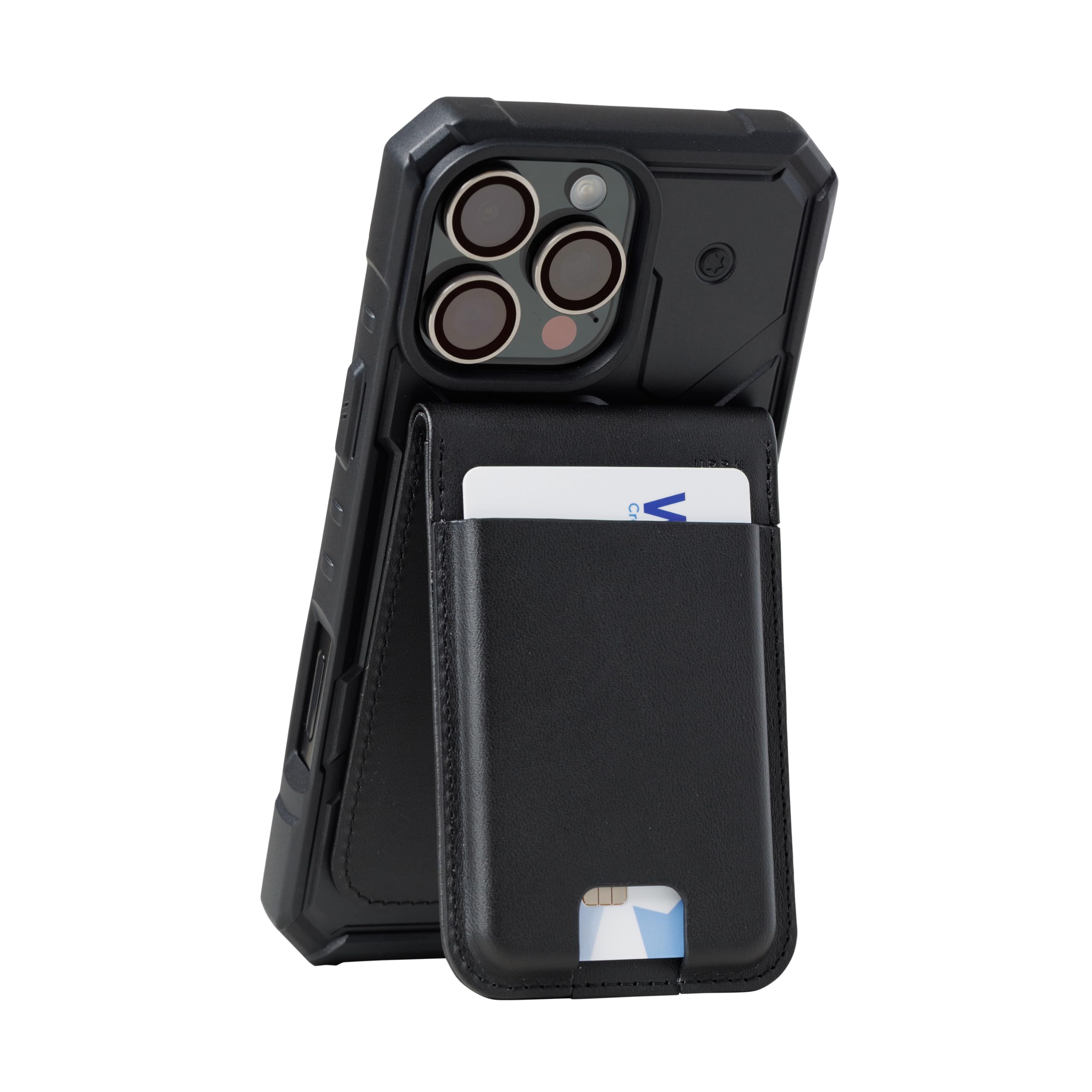 URBAN ARMOR GEAR Metropolis Portafoglio Magnetico Slim | Per telefoni e cover compatibili MagSafe | Spazio per fino a 5 carte | Funzione di supporto | Pelle vegana