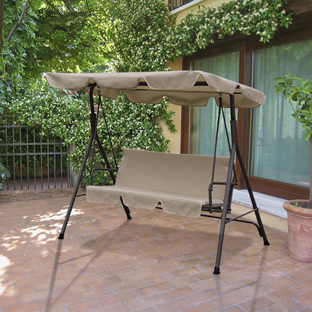 PAPILLON Dondolo da Giardino 3 Posti in Acciaio Verniciato Verde - Modello Amantea