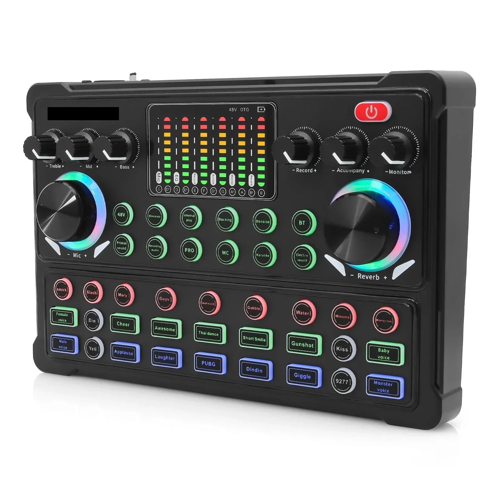 Mixer professionale, scheda live, controller DJ, attrezzatura for streaming live, podcast, giochi, canto, registrazione per Professionisti