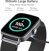 Vista 6 de Reloj inteligente para mujeres, reloj inteligente HD de 1.85 pulgadas, compatible con iPhone/Samsung/Android (respuesta/hacer llamadas), más de 100