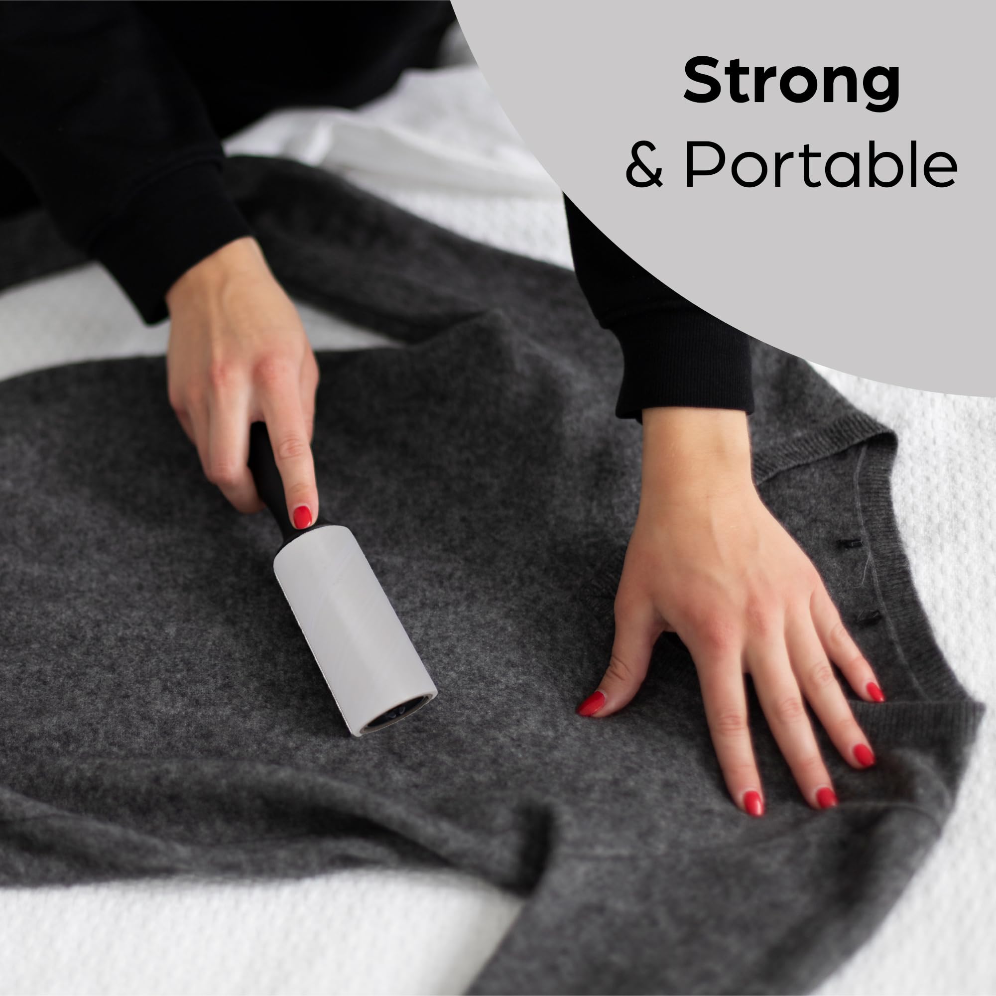 TLG Lint Roller, 6 Refills 420 Extra Sticky Sheets with Handle, Sticky Roller for Clothes, Lint Roller Refills - Image 4