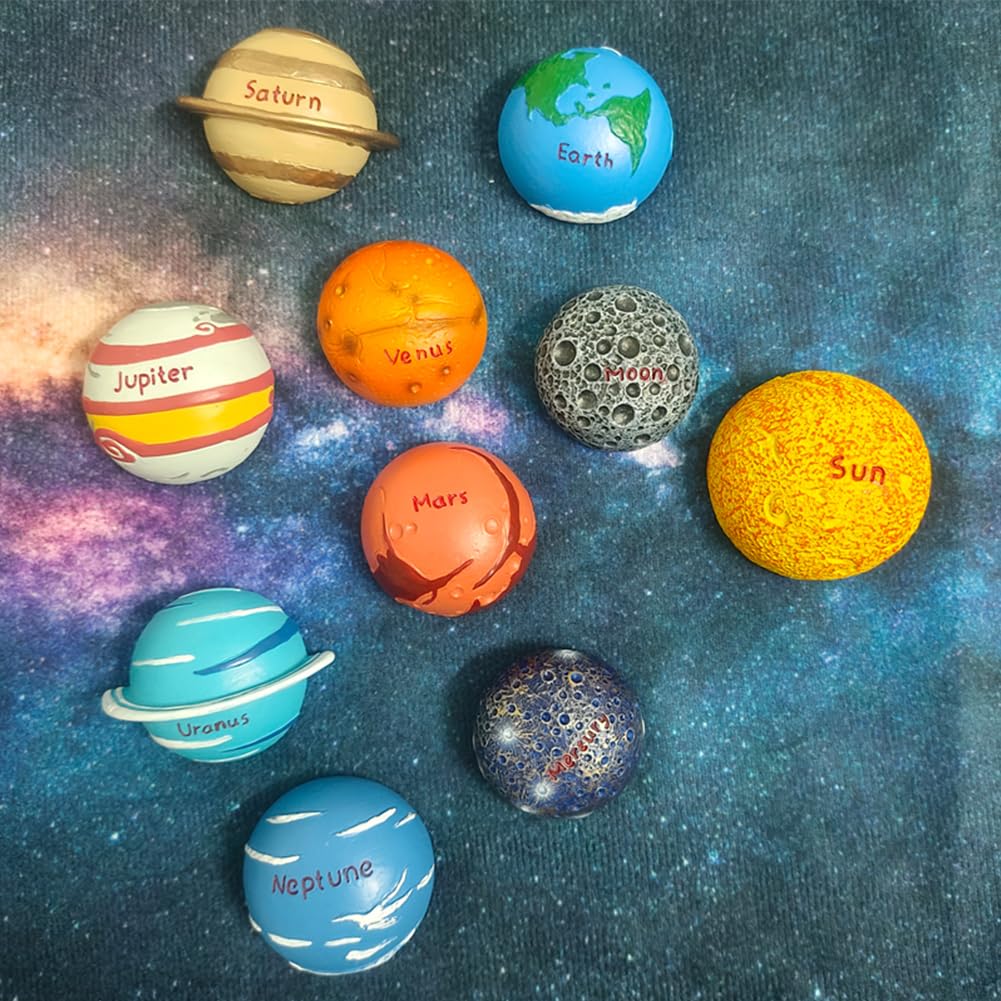 13 Pcs Astronaut Series Refrigerator Magnets, Solar System Fridge Magnets, Universe Planetary Spaceship Magnets for School Office Whiteboard, Kitchen Decorations - Image 2