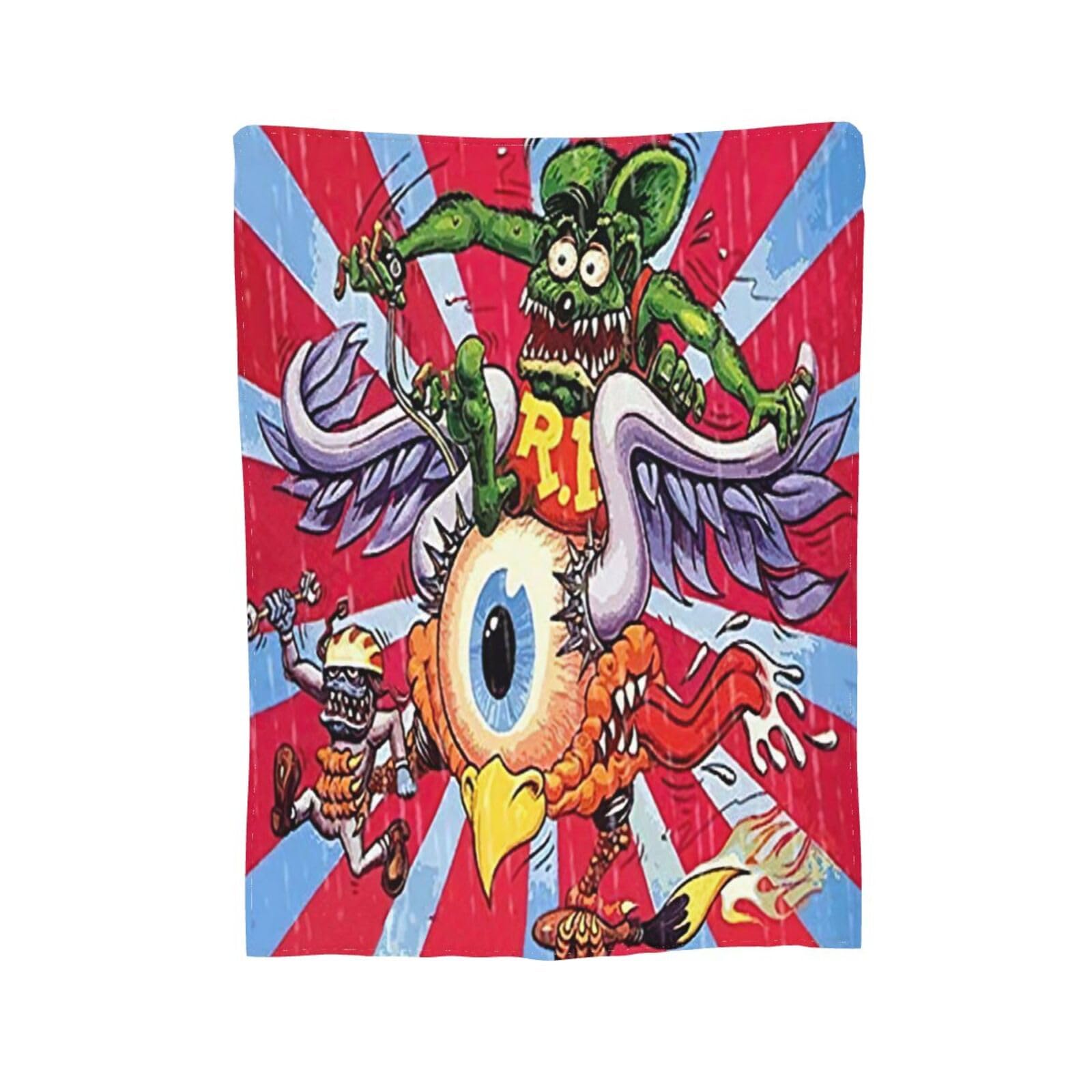 AKSHAYGUN Rat Car Enthusiast Fink Throw Blanket Ultra Cozy Warm Bed Blankets Lightweight for Travel Sofa Bed 50"X40"
