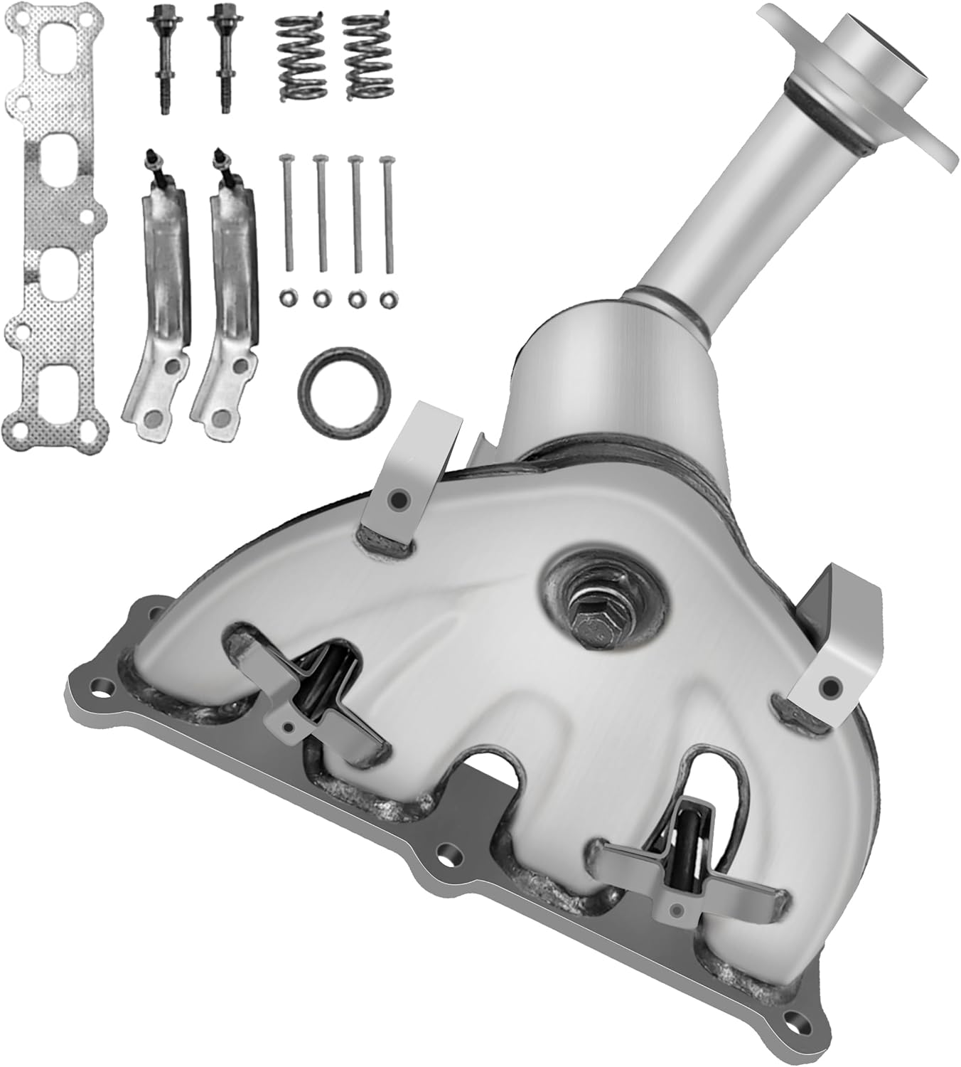 [Fornt]FortunaFlow Exhaust Manifold Catalytic Converter Compatible with Jeep Compass/Patriot 2007-2017 2.4L Only 4WD,Replace 674871,16618(EPA Compliant)