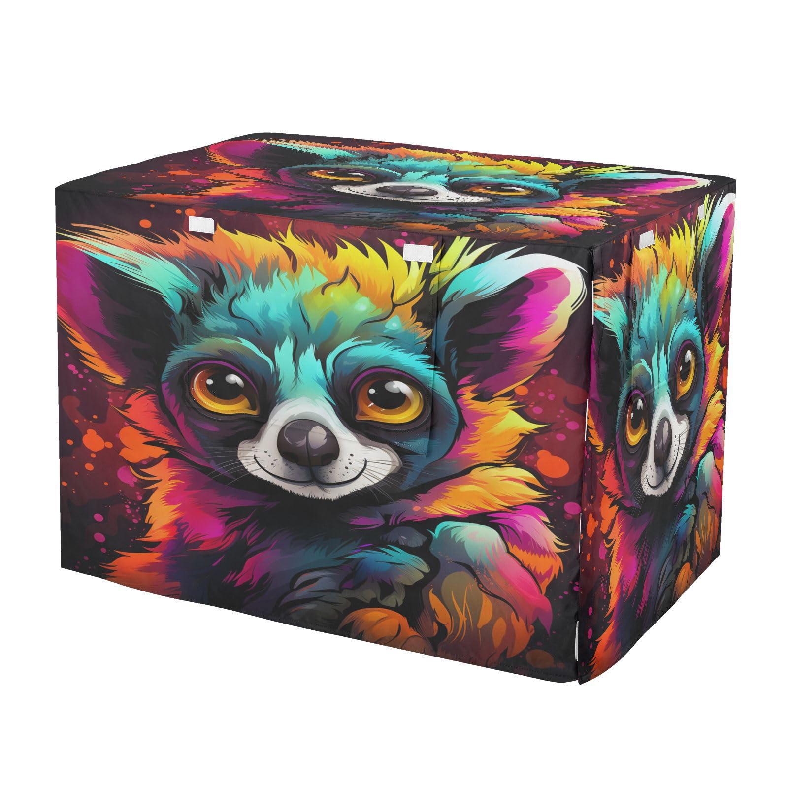 KAAVIYO Colorful Art Lemur Monkey Dog Cat Crate Cover,Waterproof Pet Kennel Covers for Animals Cages Indoor Outdoor
