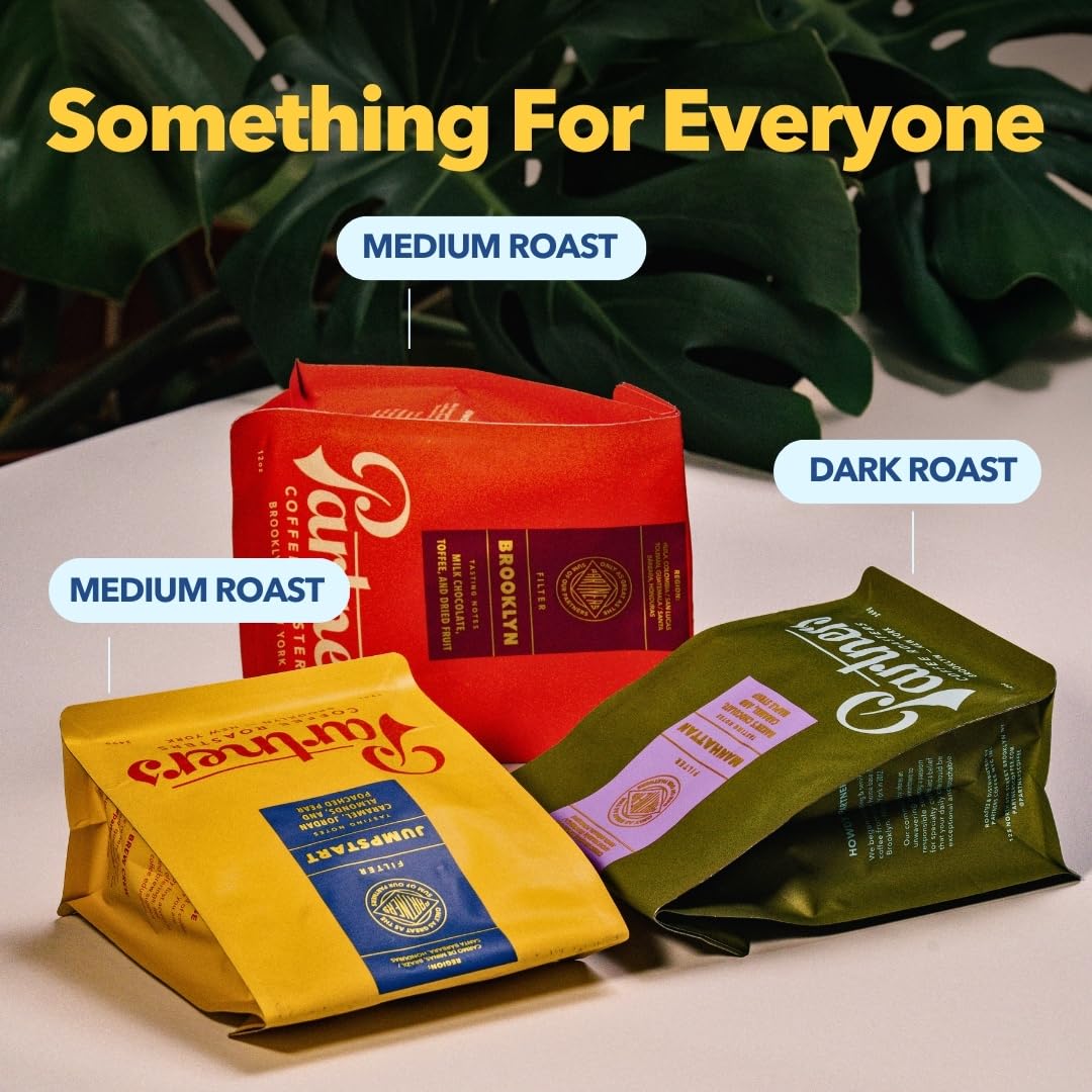 PARTNERS COFFEE ROASTERS - Whole Bean Coffee (Brooklyn - Medium Roast) 12oz - Versatile & Delicious Daily Brew - Whole Coffee Beans - Lab Tested for Mycotoxins & Heavy Metals - Hand Roasted in NYC thumbnail 6