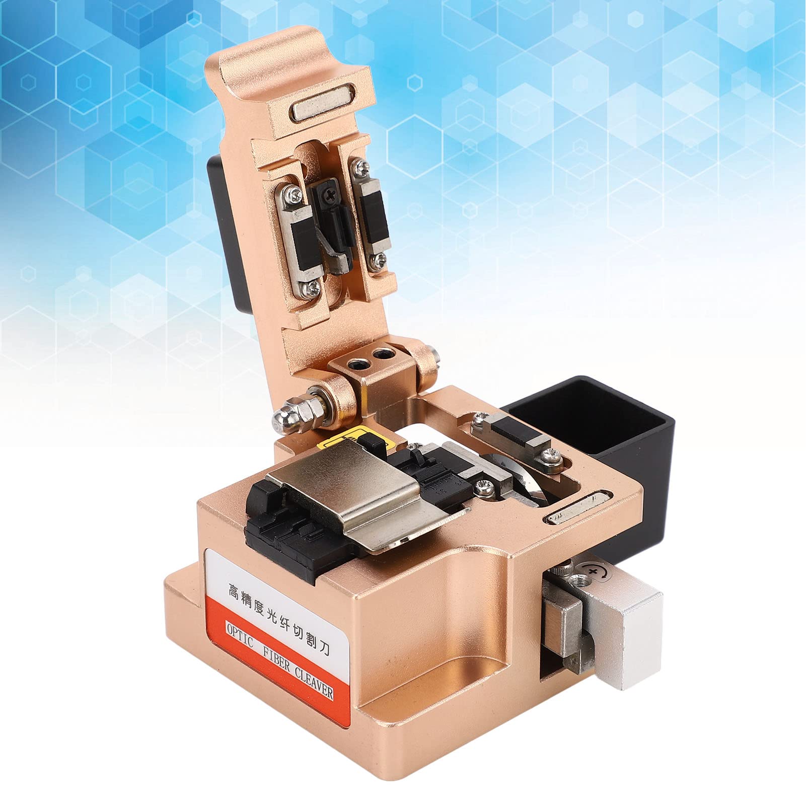 Fiber Cleaver Herramienta de Corte Limpia y Precisa con Retorno Automático de Cuchilla para Profesionales de Fibra óptica Oro 3 en 1
