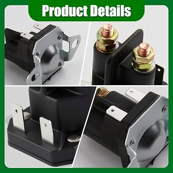 4-Pole 12V 50A Starter Solenoid Relay for Lawn Mower 725-06153A | Brass Coil Engine Solenoid Relay Switch Replace Accessories Universal for MTD Yard Tractor Machines Lawn Tractor Snowmobiles
