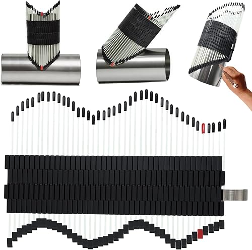 Multi Surface Pipe Profiling Tool, Pipe Cutting Template Multi Functional Shape Duplicator, Lightweight and Wear-Resistant Fiberglass Material for Tiles Floors DIY Pro Plumbing