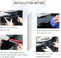 Vista 3 de 2 PCS tiras antiarañazos para parachoques de automóvil, protector de parachoques de esquina delantera y trasera, moldura decorativa anticolisión