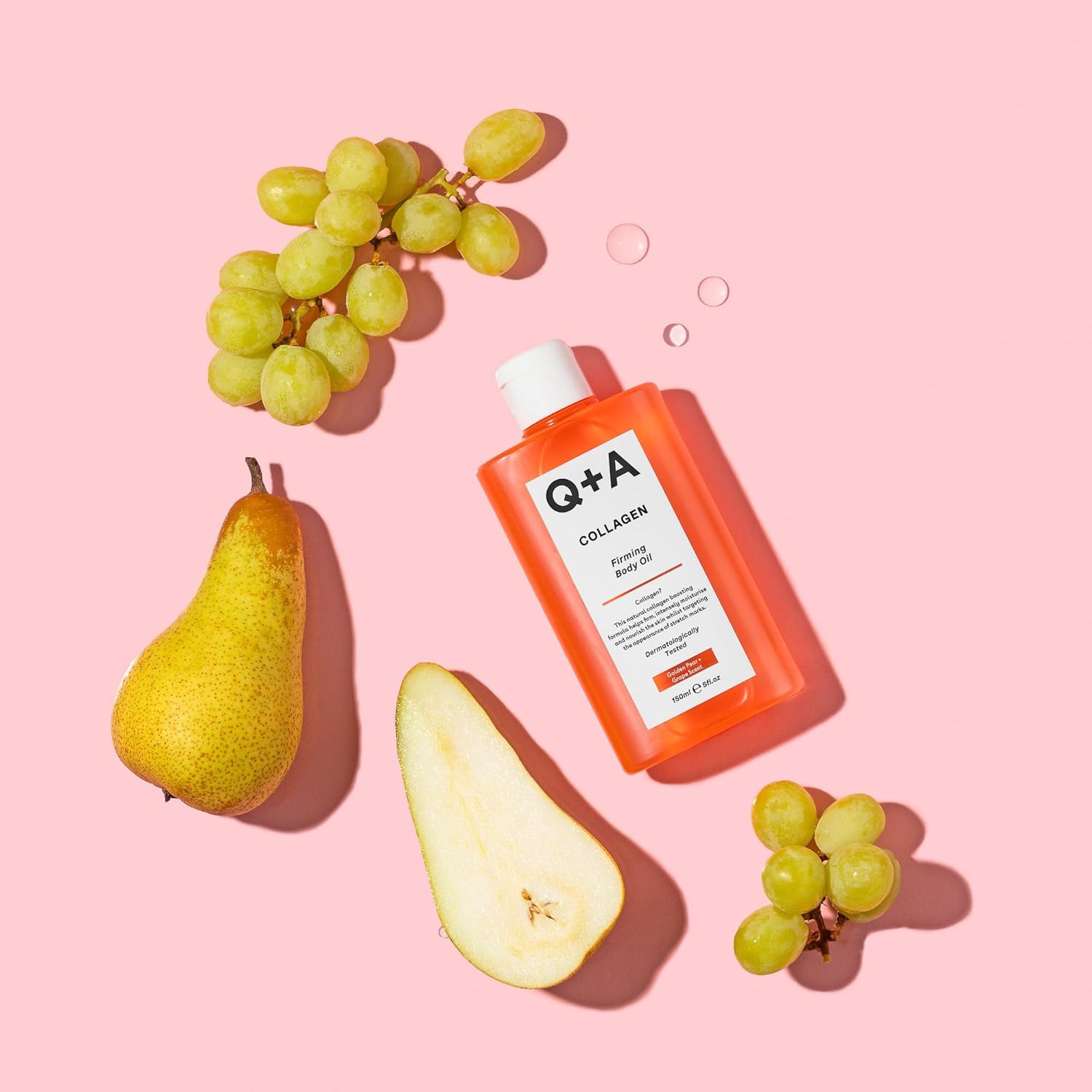 Q+A Collagen Body Oil (150ml), Nourishing Body Moisturizer with Vegetable Collagen, Immortelle Oil and Omega-9, Supports Firmness, Boosts Elasticity and Targets Stretch Marks, Vegan and Cruelty Free - Image 5