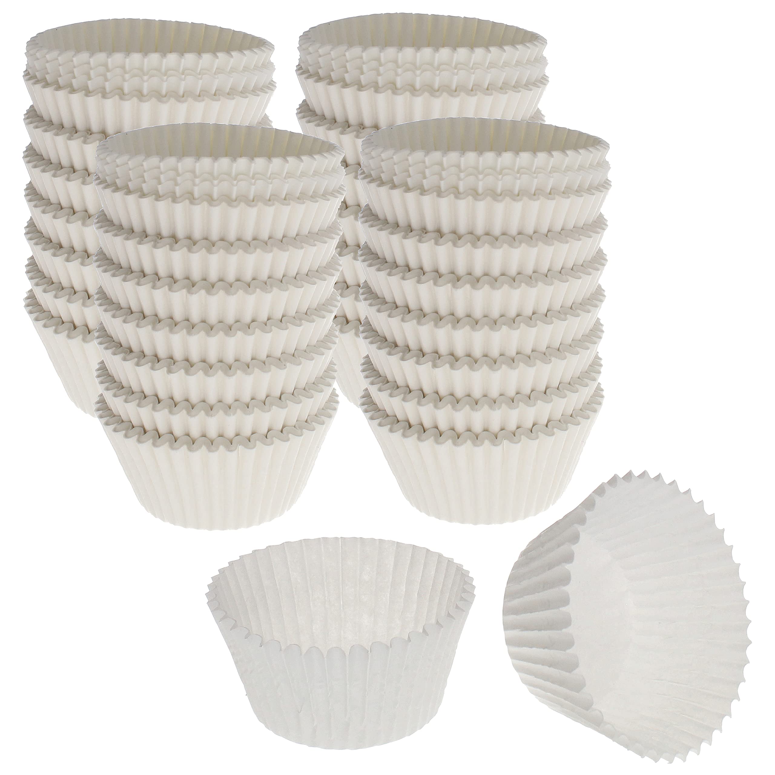 Gobelets en papier sulsine n°6 blanc pour caissette chocolat et mini moule pâtisserie 2,2cm