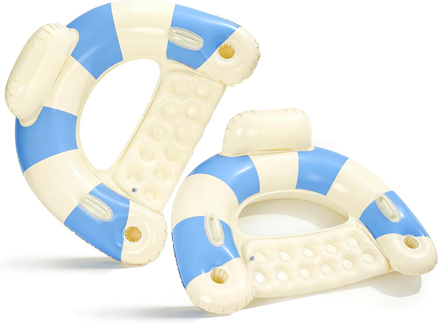 2PCS Pool Swim Ring Inflatable Pool Floats Water Fun Large Adult Swimming Pool Float for Beach Lake Summer Holiday Beach Party