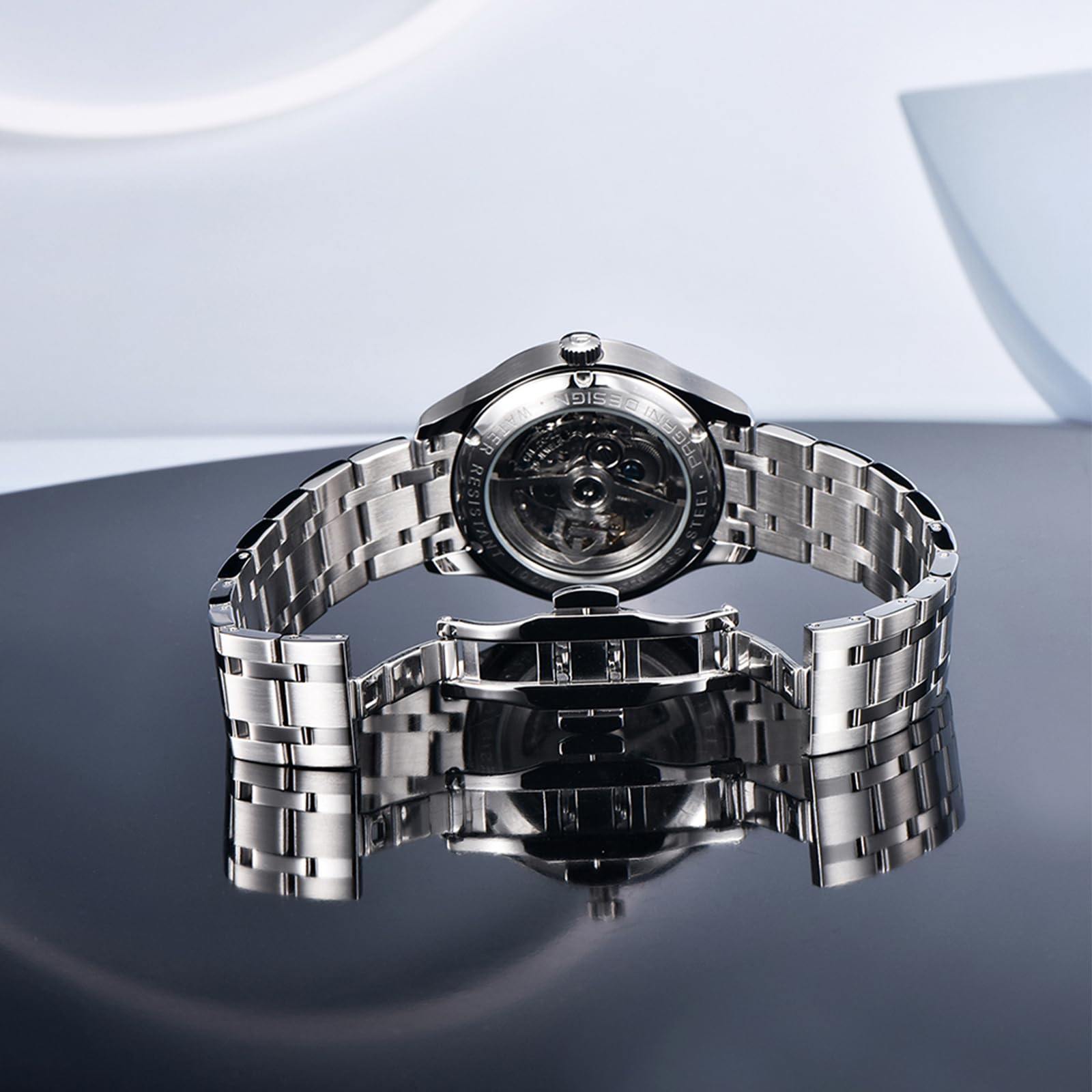 Pagani Design Herrenuhr Classic 41mm Automatik Mechanische Edelstahluhr Saphirglas Wasserdicht Datum Luxus Casual Uhr