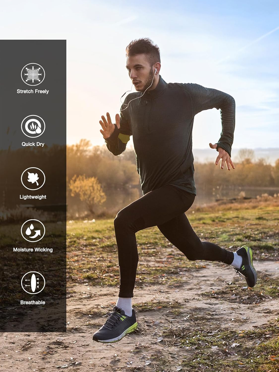 5-6 Packs Compression Pants Men, Men’s Leggings for Sports, Men’s Athletic Baselayer Running Tights - Image 6