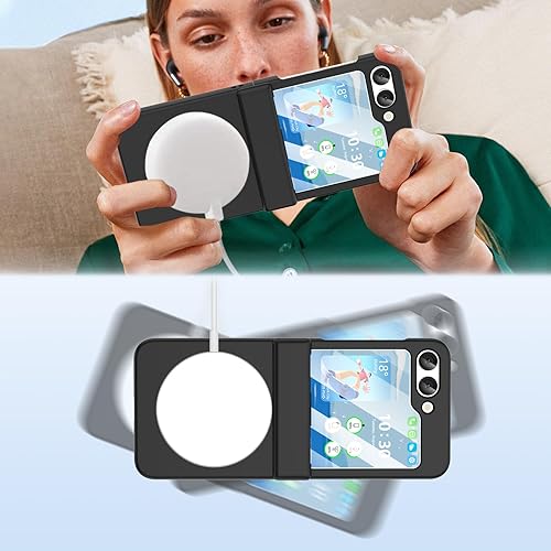 Miniatura 7 de Diseñada para Samsung Galaxy Z Flip 5, transparente con anillo, anticaídas a prueba de golpes, funda protectora compatible con Galaxy Z Flip 5 5 G