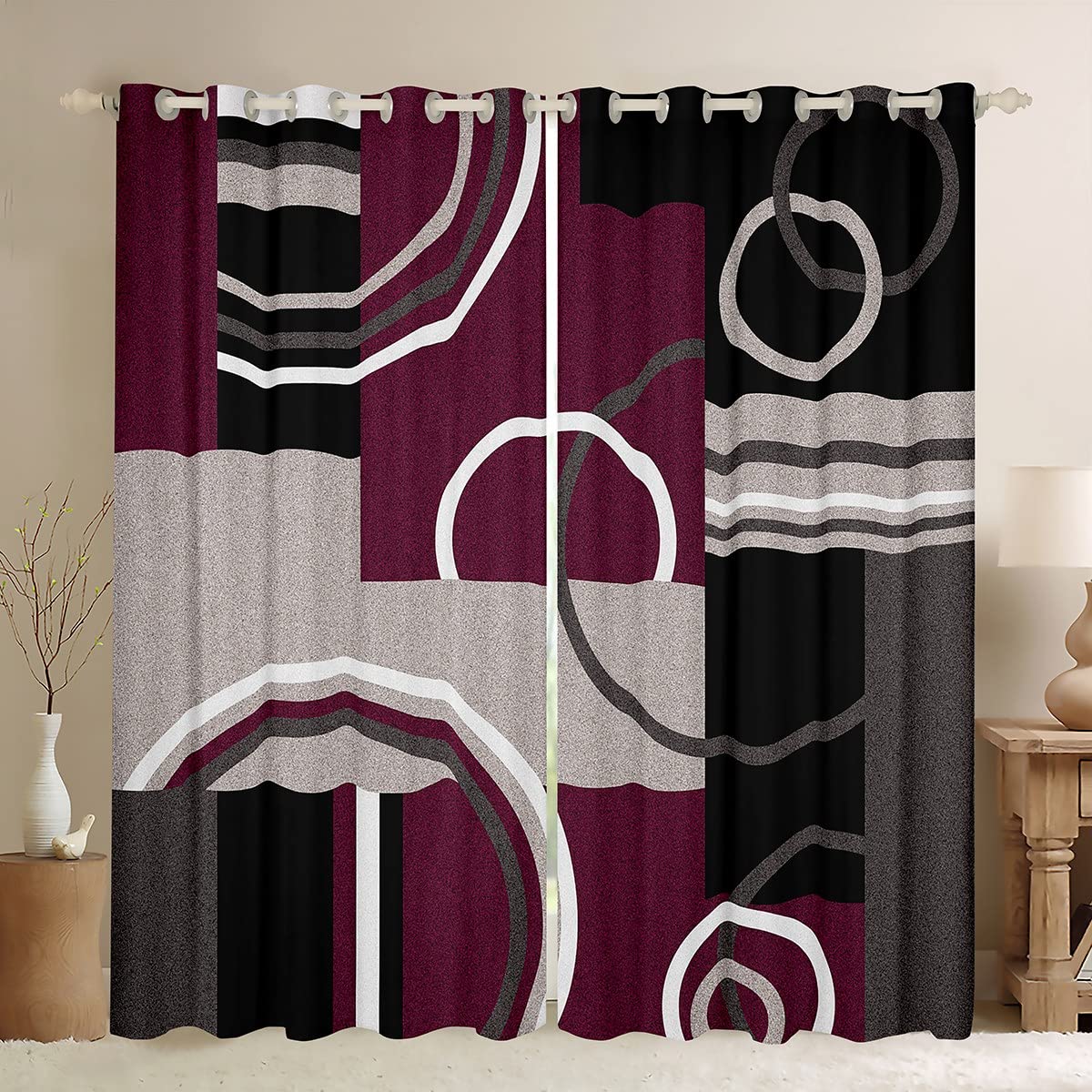 Black Grey And Purple Bedroom