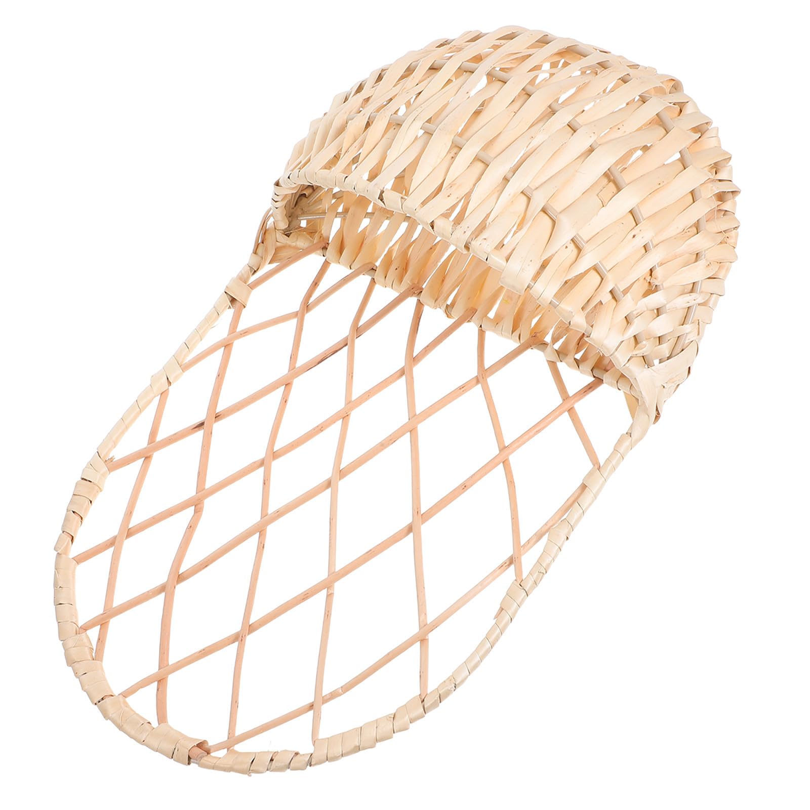 Cesta de mimbre artesanal y hierro para decoracion colgante de pared