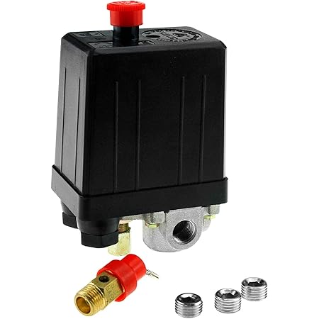 Druckschalter Kompressor 220V 20A - 4-Loch Druckregler 90-120PSI Für Luftkompressoren