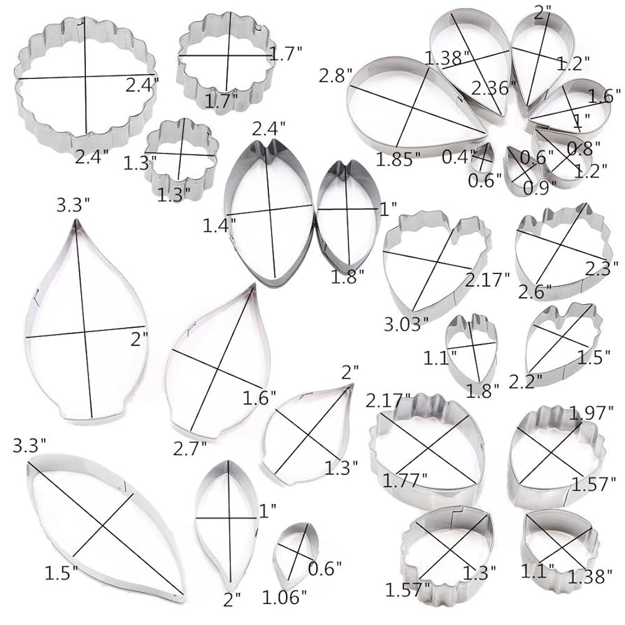 金属製葉っぱ・花型セット 金属製葉っぱ・花型セット