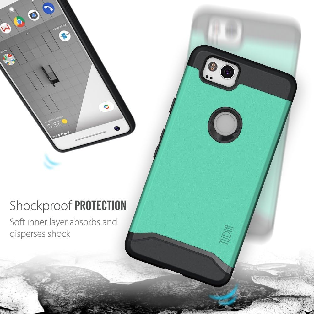 Google Pixel 2 Case, TUDIA [Merge Series] Heavy Duty Extreme Protection/Rugged with Dual Layer Slim Precise Cutouts Phone Case for Google Pixel 2 (2017) - Mint