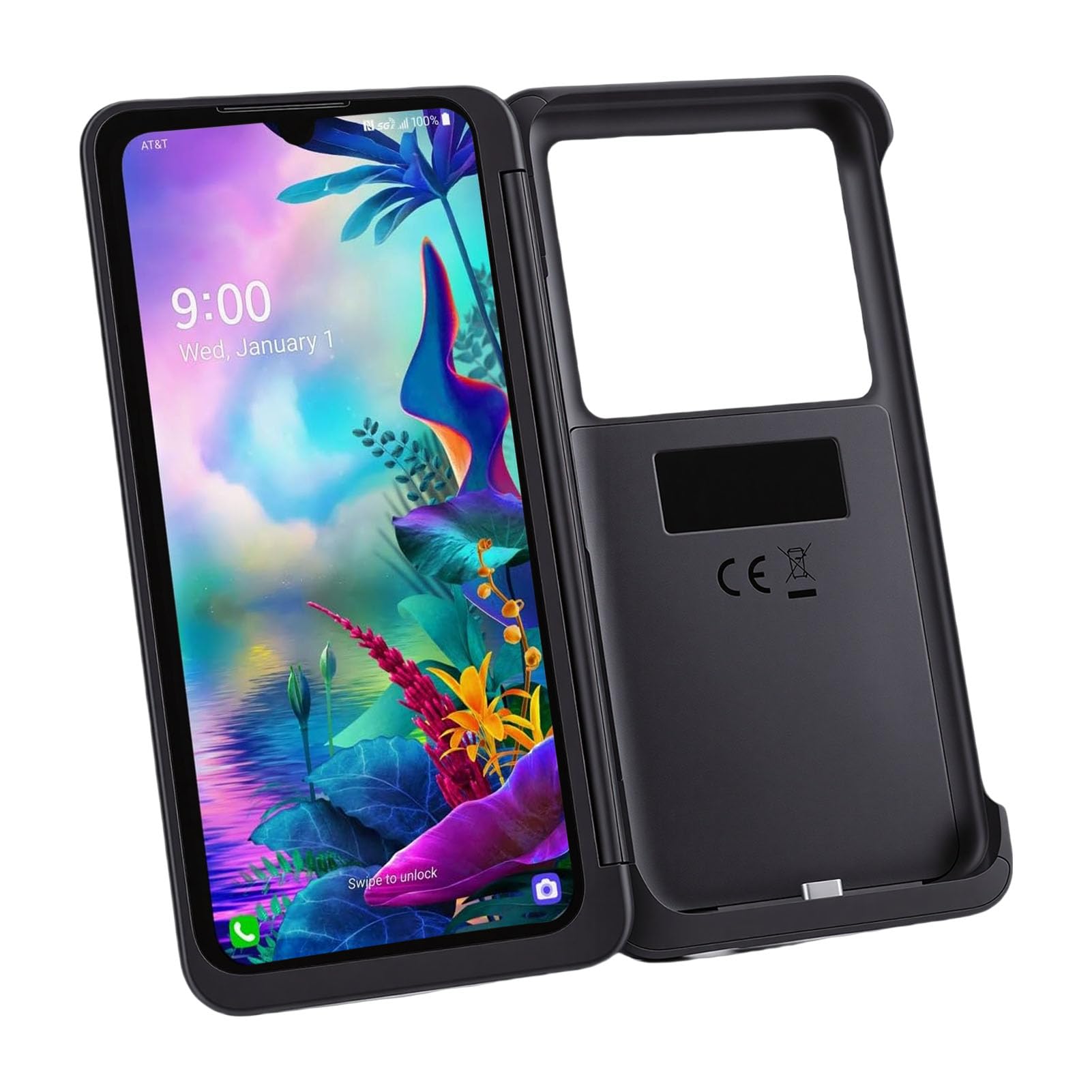 Custodia Doppio Schermo Adatta per G8X, Adattatore Magnetico Tipo C, Schermo Esteso Rimovibile per Multitasking Efficiente, Materiale ABS, 1 Unità