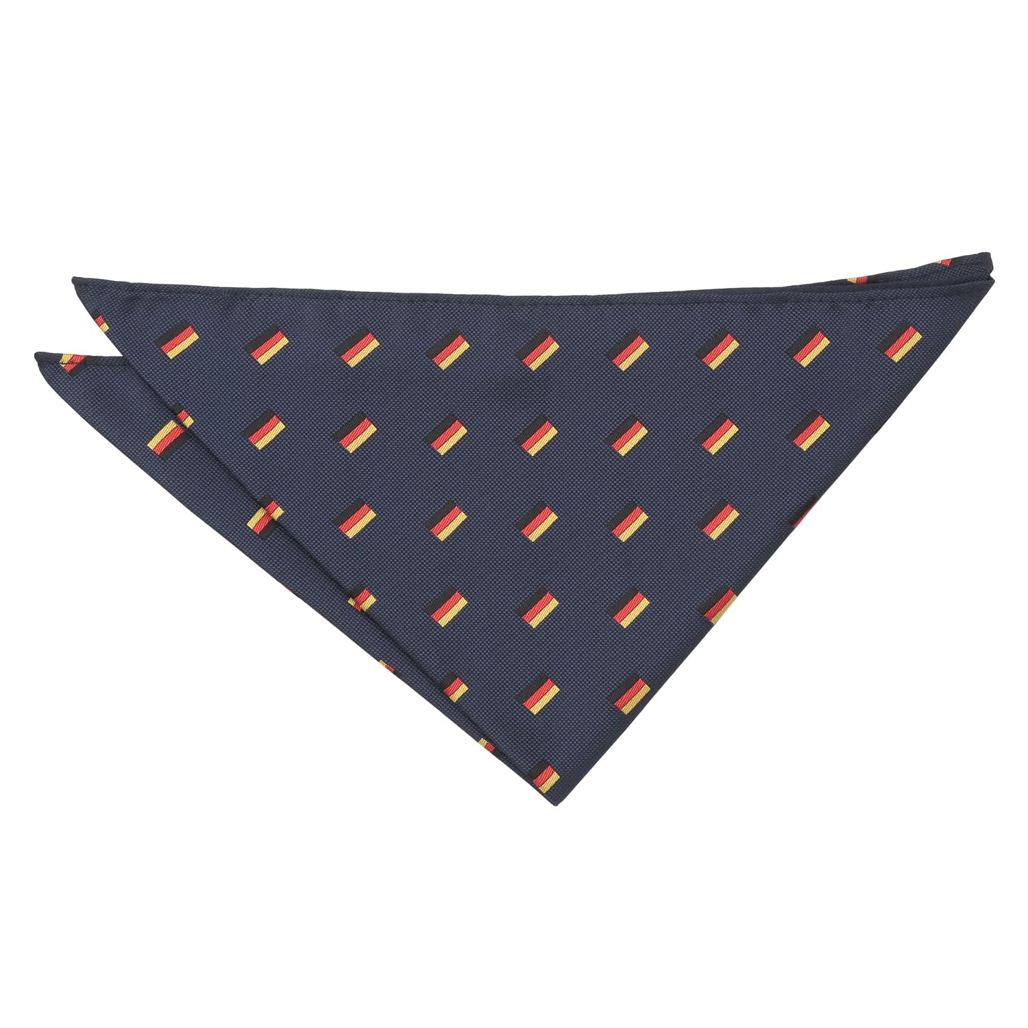 Dqt Men's Navy Blue Germany Embroidered Flag Novelty Handkerchief Pocket Square