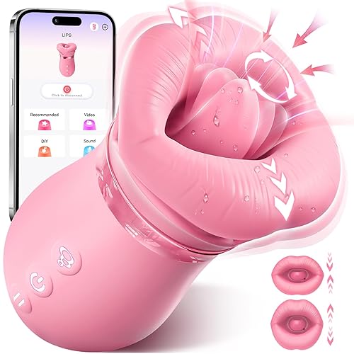 Vibrator Adult Sex Toys for Women - Sovokn 5IN1 Mouth Rose Sex Toy Vibrators, 10 Tongue Licking, 3 Auto & 1 Manual Sucking Vibrator Adult Toys New APP, Anal Clit Nipple Female Couples Sex Toys, Pink - Pink