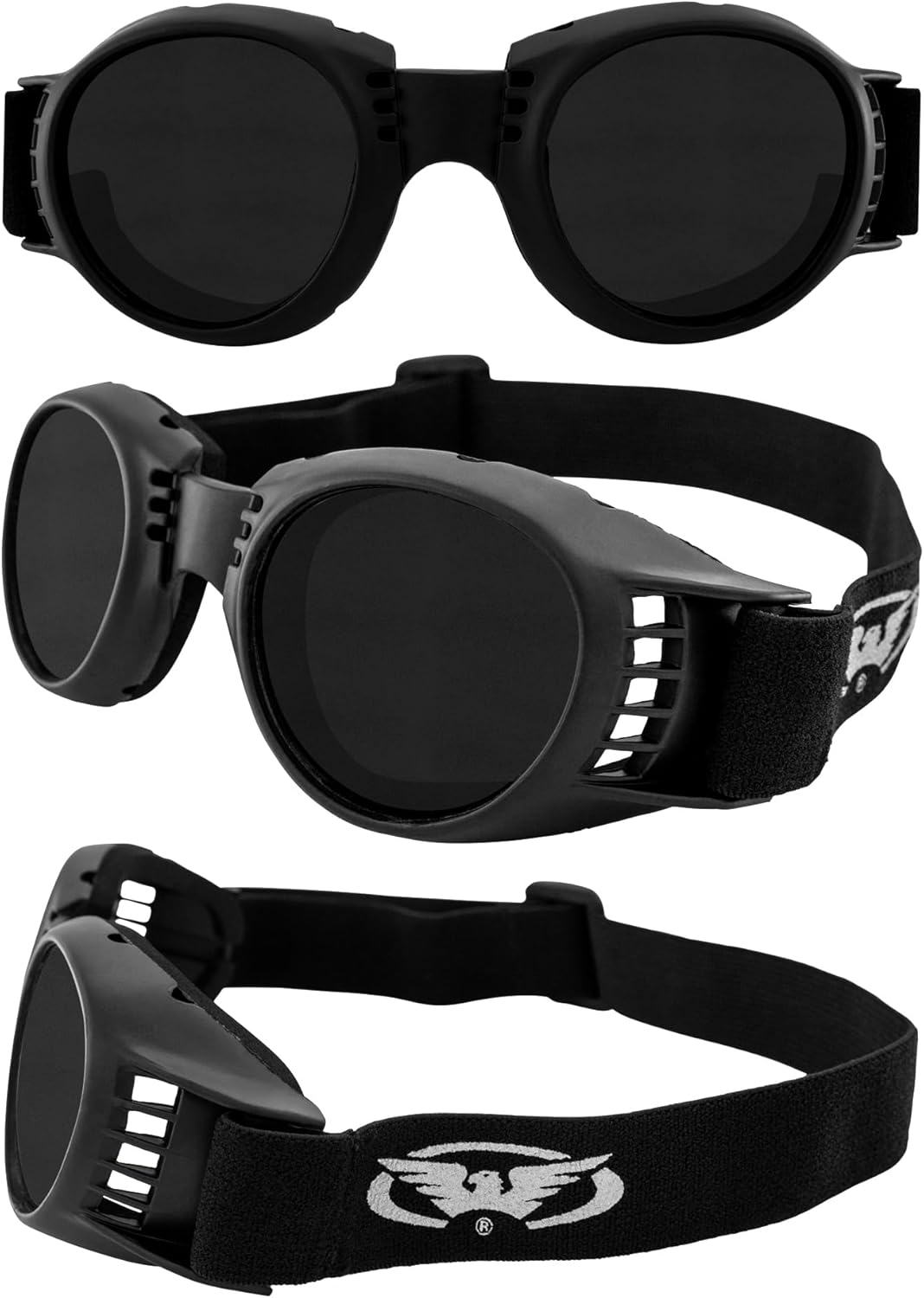 Global Vision Paragon Motorcycle Goggles for Men & Women Black Frame/Super Dark Lens - Image 8
