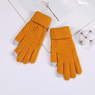 COWOX 2022 nuevos Guantes de otoño e Invierno para Adultos a Todo Color sólido Invierno Jacquard cálido Pantalla táctil Jugar teléfono móvil
